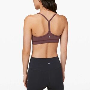 Lululemon flow y sport bra nulu cherry cola brown size 10